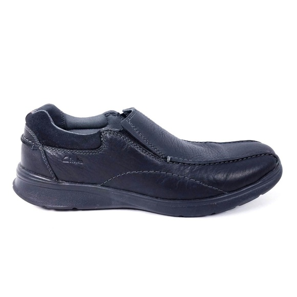 Clarks Mens Black Shoes Loafers 11 M Slip On - Picture 2 of 8